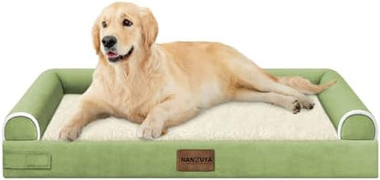 NANUYA Orthopedic Dog Bed for Large Dogs, 36 x 27 Inch, Grass Green