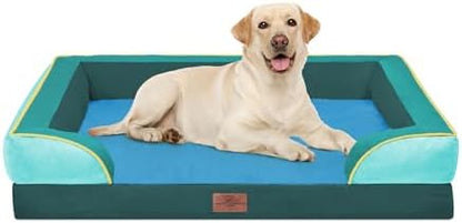 Comfort Expression Orthopedic Dog Bed for Extra Large Dogs with Bolster