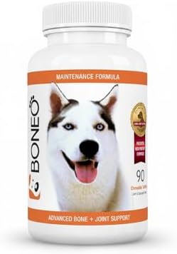 Boneo Canine Maintenance Formula- Lactoferrin-Based Bone and Joint Supplement for Dogs- 90 Ct Chewable Tablets, Liver and Sausage Flavor
