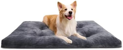 KSIIA Washable Dog Crate Bed Kennel Mat for Medium Dogs, 35 x 23 Inch, Grey
