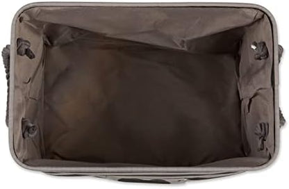 Bone Dry Pet Storage Collection Striped Paw Patch Bin, Black, Large Rectangle