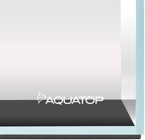 Aquatop High Clarity Low Iron Glass Cube Aquarium, 7.1 Gallon – 5mm Thick Glass – Slim Design – Ideal for Fresh & Saltwater – Desktop Tank with Silicone Sealing