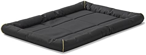 MidWest Homes for Pets XL QuietTime MAXX Ultra-Rugged Dog Bed, Water & Odor Resistant, Bolstered Edge, Non-Slip Bottom, Fits 48-inch Crates, Black