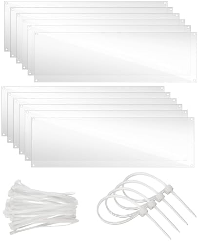 12 Pcs Cage Guard 13.8"x4.7" with Zip Ties Scatter Guard Clear