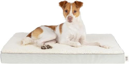 Best Pet Supplies Orthopedic Dog Bed with Memory Foam, Washable Dog Crate Mat for Small, Medium & Large Dogs, Thick Mattress for Crates, Kennels or Floor, Waterproof Pet Bed - Beige, 24 x 16 x 3