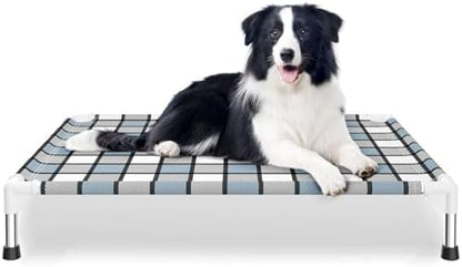 Caghash Elevated Outdoor Raised Dog Bed, Lifted Dog Cot for Medium Pet