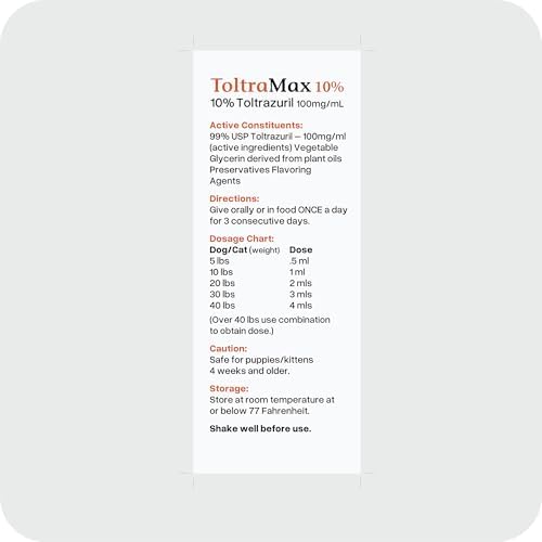 Toltrazuril 10.0% for Horses, Dogs, Cats, 240mL/8 Ounce, for Non-Food Chain Animals, Alfalfa