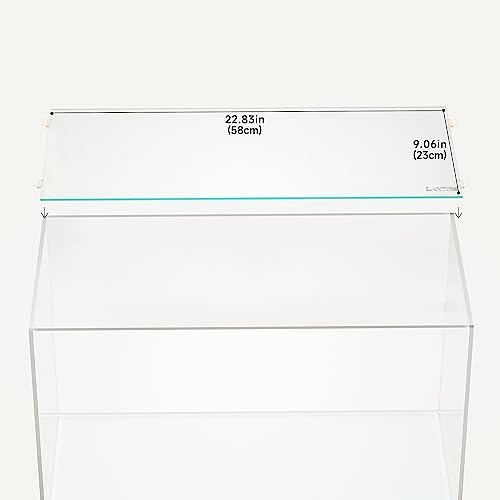 LANDEN Glass Aquarium Lid with Clips for 60x30cm 16 Gallon Rimless Tank
