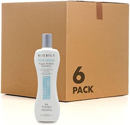 BioSilk for Dogs Puppy Tearless Shampoo, 12 Fl Oz, 6-Pack
