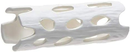XMHF White Aquarium Decor Shrimp Shelter Tube Breeding Hiding Cave Holes Ornaments for Fish Tank
