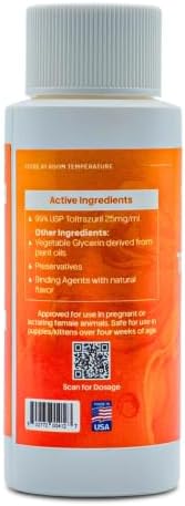 Toltrazuril 2.5% for Horses, Dogs, Cats, 60mL/2 Ounce, for Non-Food Chain Animals