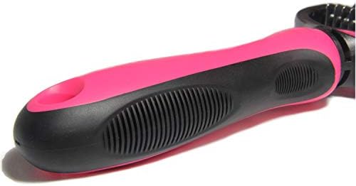 Maxpower Planet Pet Grooming Brush - Double Sided Undercoat Rake for Dogs & Cats, Extra Wide Brush to Reduce Shedding by 95% (Pink, S)
