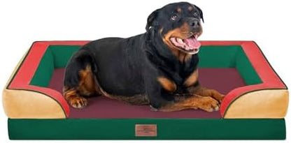 Comfort Expression Orthopedic Dog Bed for Extra Large Dogs with Bolster