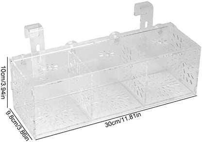 Yosoo Health Gear Clear Acrylic Fish Breeding Isolation Box, 30x10x10cm