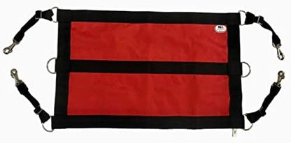 Majestic Ally 1200D 29"x19" Horse Stall Guard with Replaceable and Adjustable Length Straps and Replaceable Hardware (Red Black)