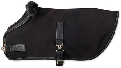 Pet Passion Preston II - The Polar Fleece Coat, Recycled Polar Fleece Warm Dog Jacket for Cold Weather for Small, Medium, Large Dogs, Black, Small (10-25 lbs)