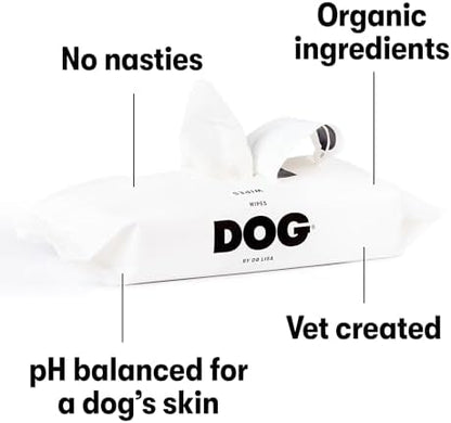 DOG by Dr. Lisa - Dog Wipes - Plant-Based, Natural Bathing Wipes for Dogs - Made from 100% Compostable Bamboo - Vet-Created - Vegan, Non-Toxic - 960 Count