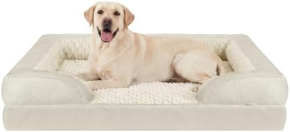 INVENHO Jumbo Orthopedic Dog Bed for Extra Large Dogs, Waterproof, Egg-Crate Foam Dog Couch Bed with Washable Removable Cover, Waterproof Lining and Nonskid Bottom