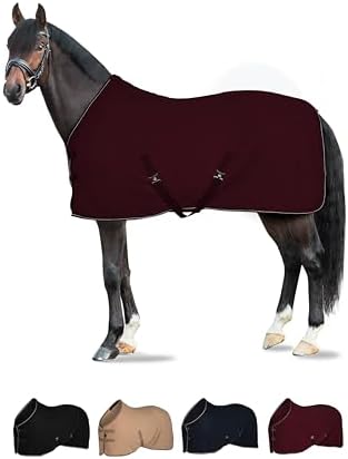 HORZE Kiel Horse Blankets for Real Horses, Fleece Horse Cooler Sheet