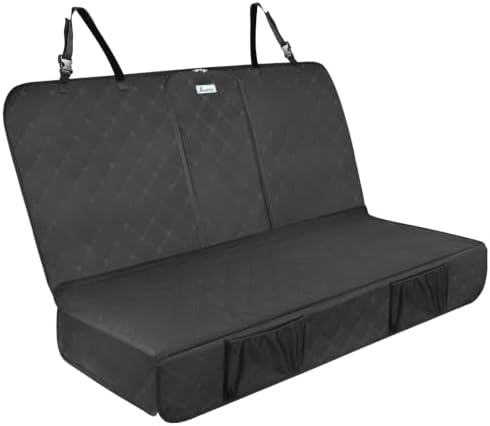 ALLANSING Upgraded 900D Heavy Duty Dog Back Bench Seat Cover, Car Seat Protector, Seatbelt & Armrest Compatible, Waterproof & Non‑Slip for Dogs & Kids, Fits Most Cars, SUVs & Trucks