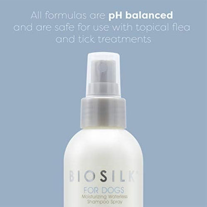BioSilk for Dogs Silk Therapy Waterless Dog Shampoo Spray, 8 Fl Oz