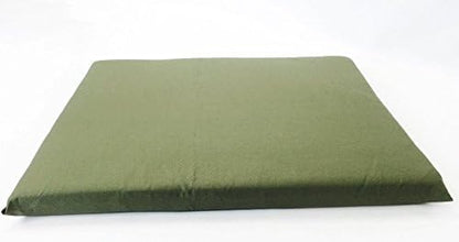 Luxurious Comfort Solid Pad Memory Foam Pet Dog Bed with Inner Waterproof Case and External Cover for Small and Medium Dogs + Free 2nd Cover (Complete Bed - 34"x27"x3", Canvas - Green)