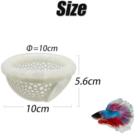 Aquarium Floating Betta Fish Skins, Betta or Shrimp Feeder, Cave and Hammock, Small Fish Feeding Rings, Aquarium Hiding Feeding Decorative Accessories (Translucent Color)