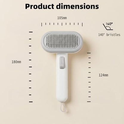 Self Cleaning Cat Brush for Shedding for Long & Short Haired Cats
