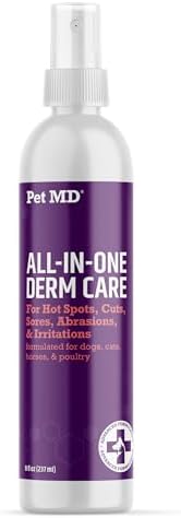 Pet MD All-in-One Derm Care - Hypochlorous Acid Spray for Dogs & Pets - 4oz