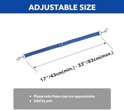 Harrison Howard Fully Elastic Horse Blanket Leg Straps Replacement, Adjustable Stretch Leg Straps for Horse Rugs, Secure Fit for Turnout, Stable & Transport (1 Pair) Royal Blue Large