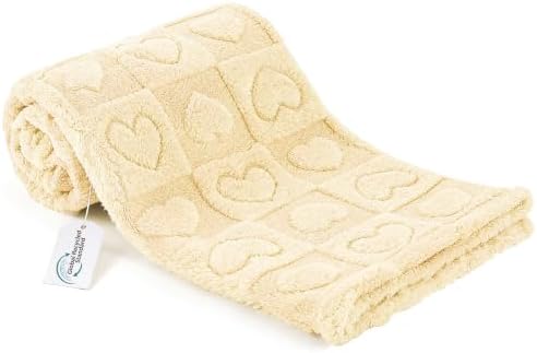 gogobunny Large Pet Blanket for Dogs Cats, Ultra Soft 300GSM Coral Fleece Washable Furniture Protector for Couch Bed Car Seat, Calming Crate Mat Blanket for Large Breeds, Beige, 40x50IN