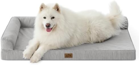 COZY KISS Cooling Dog Bed, Q-Max >0.4 Orthopedic Foam Dog Bed with Sides