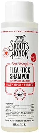 SKOUT'S HONOR Natural Flea and Tick Shampoo for Dogs, 16 oz