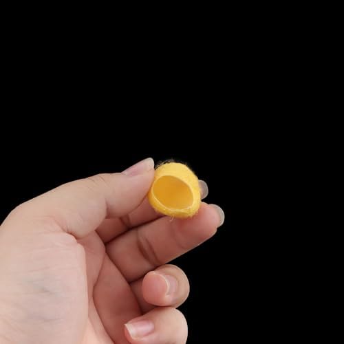 DQITJ 10 Pcs Silk Cocoons with Magnet Nest for Jumping Spider Silk Cocoon Spider Hide Jumping Spider Enclosure Accessories (Yellow)