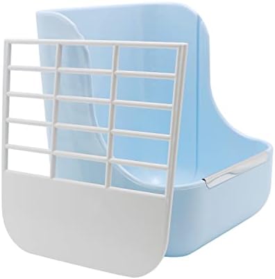 Litewoo Rabbit Hay Feeder 2 in 1 Automatic Guinea Pig Food Bowl, Blue