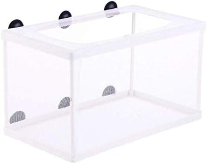 COMOK Fish Hatchery Breeder Box Aquarium Separation Net Nylon Incubator Mesh Fish Breeding Tanks Isolation Box White Rectangle