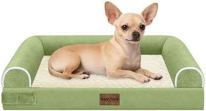 NANUYA Orthopedic Dog Bed for Small Dogs, 24 x 16 Inch, Grass Green