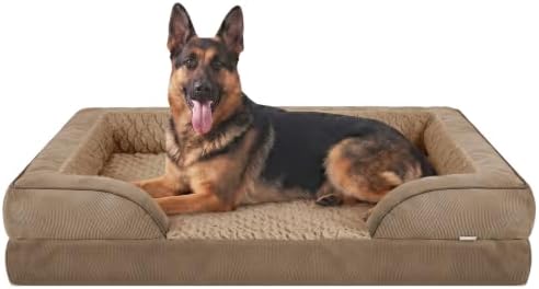 INVENHO Orthopedic Extra Large Dog Bed, XXL Waterproof Dog Sofa, Egg-Crate Foam Couch with Washable Removable Cover, Waterproof Lining and Nonskid Bottom