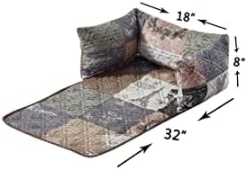 Brilliant Sunshine Latte Grey Paris & Toile Dog Sofa Slipcover, Small