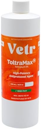 Toltrazuril 5.0% for Horses, Dogs, Cats, 500mL/16 Ounce, for Non-Food Chain Animals, Alfalfa.