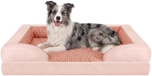 INVENHO L Plus Orthopedic Dog Bed for Large Dogs, Washable Dog Sofa with Egg-Crate Foam, Waterproof Lining and Non-Skid Bottom