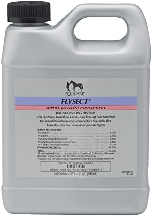 Equicare Flysect Super-C Fly Control Concentrate for Horses, 32 oz