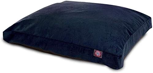 Majestic Pet Rectangular Dog Bed, Small, 27x20x4 in, Washable, Navy Blue
