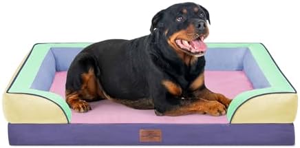 Comfort Expression Orthopedic Dog Bed for Extra Large Dogs with Bolster