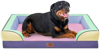 Comfort Expression Orthopedic Dog Bed for Extra Large Dogs with Bolster