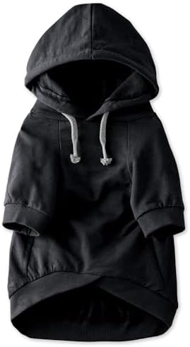 Pet Passion Rocky II Dog Hoodie, Black, Small