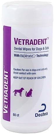 Vetradent Dental Wipes, 60 ct