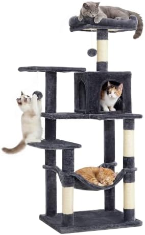 SONGMICS HOME Cat Tree for Indoor Cats, Multi-Level Tower
