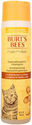 Burts Bees for Pets Hypoallergenic Cat Shampoo, Unscented, 10 Fl Oz