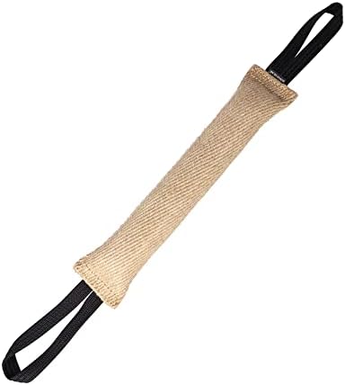 Dingo Gear Dog tug Toy with Handles, Natural fibers Jute 21in
